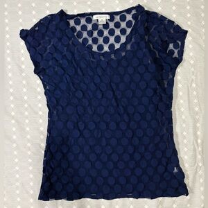 Liz Claiborne y2k Polka Dot Layered Blouse M